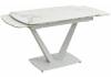 Стол Woodville Alarti 493185 gloss statuario white sintered stone/white 120(180)x80x76 фото 7