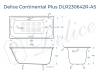 Чугунная ванна Delice Continental Plus DLR230642R-AS 100x70, белая, с антискользящим покрытием, с ручками, с ножками фото 9