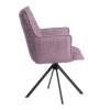 Кресло Tetchair Lutz 25406 VT shape wood rose, велюр, букле, вращающееся фото 2
