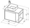 Тумба под раковину Aquanet Nova Lite Loft 75 L 261658 дуб рустикальный фото 2