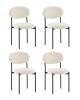 Набор из 4 стульев Stool Group Бриф DD AV 477-F01-K477NEW-9005-K X4 молочный, букле