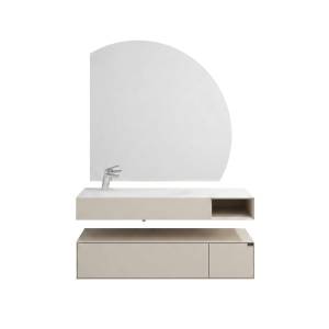 Тумба с раковиной Black&White U955.1200L белая, 120x40