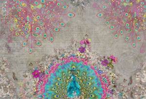 3D Фотообои Artegrafico «Сказочный павлин» VS-018 песок