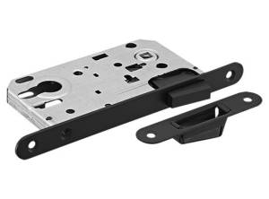 Защелка Morelli MM 2085 BL черный, магнитная под цилиндр, с ответной планкой