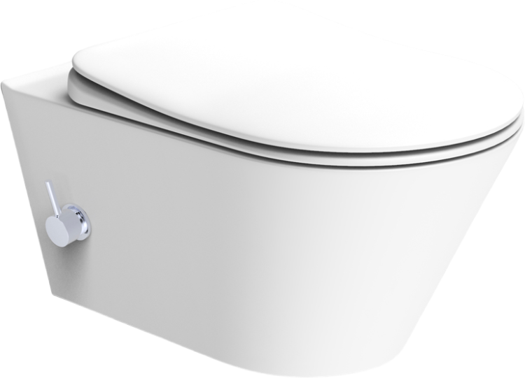 Унитаз подвесной Boheme Avva 972-2-MW с функцией биде, белый матовый