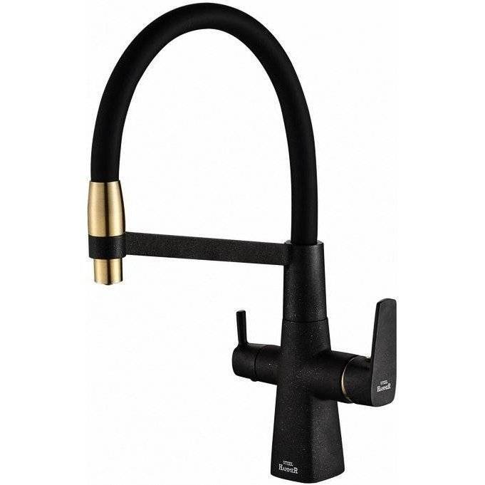 Смеситель для кухни Zorg Steel Hammer SH 818-6 BLACK BR