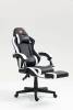 Кресло компьютерное Stool Group TopChairs Prophet GF-8086 black+white черно-белый с оттоманкой фото 7