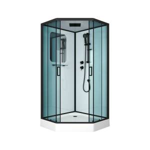 Душевая кабина Niagara Premium NG-6901-01D BLACK 90x90x220 черная, с низким поддоном