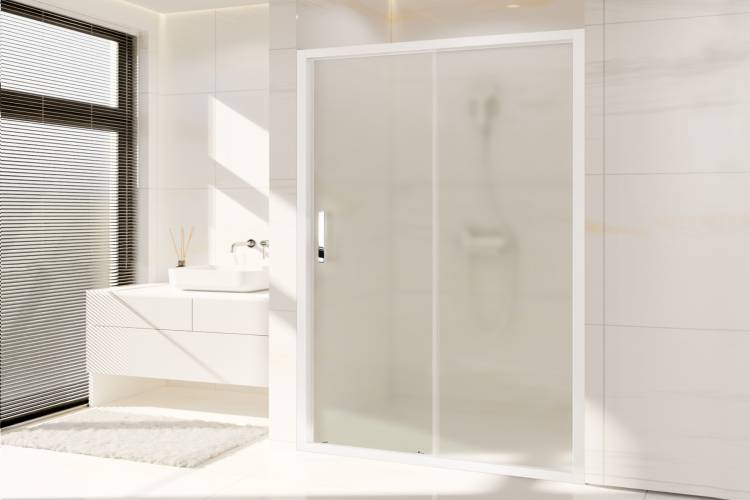 Душевая дверь в нишу Royal Bath Accord RB160HS-C профиль белый, стекло матовое, 160x200
