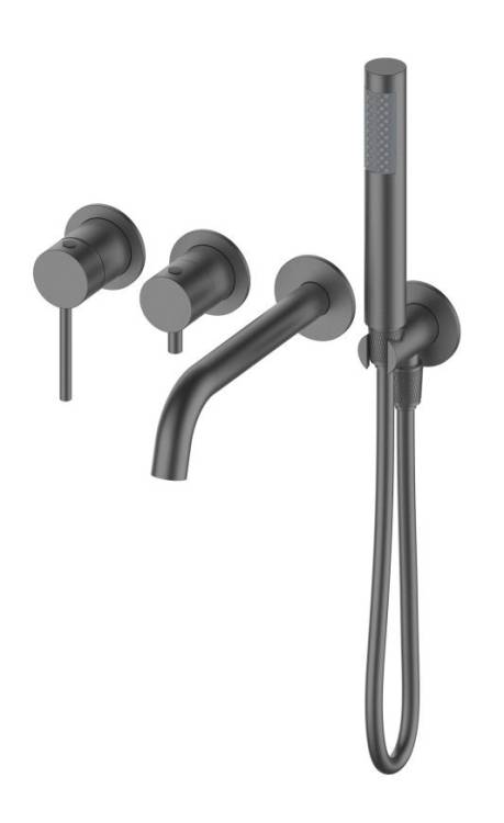 Смеситель для ванны Oliveeka Y OL-889017-BGM встраиваемый, с внутренней частью, оружейный металл