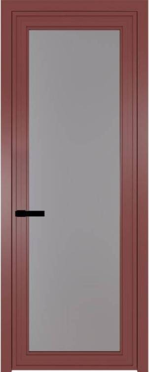 Межкомнатная дверь Profil Doors 1 AGP цвет профиля Красный антрацит, стекло безопасное 6 мм монохром серый 800x2000