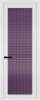 Межкомнатная дверь Profil Doors 1 AGP цвет профиля Вайт, стекло безопасное 6 мм мору фиолетовое 600x2000