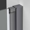 Душевая дверь в нишу Vincea Alpha VDP-3AL900CLGM 900x1950, профиль вороненая сталь, стекло прозрачное фото 2