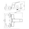 Смеситель для ванны Paini Torre 98CR111 без аксессуаров, хром фото 6