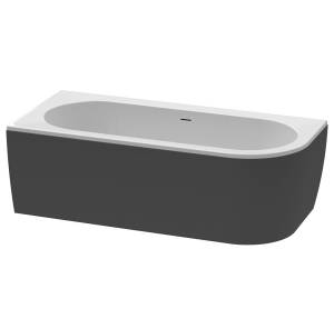 Акриловая ванна Cezares Slim CORNER-180-80-60-L-NERO-SET