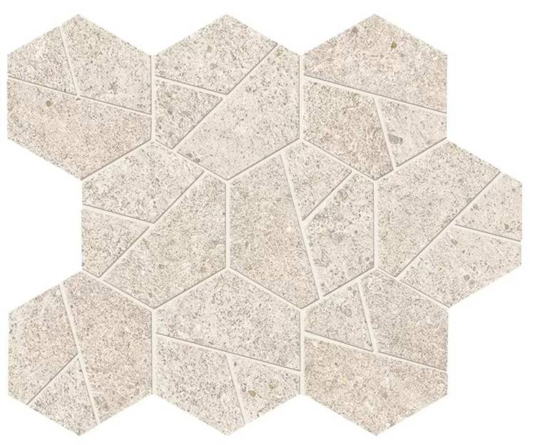 Мозаика Atlas Concorde Boost Stone A67I White Mosaico Hex 25x28.5