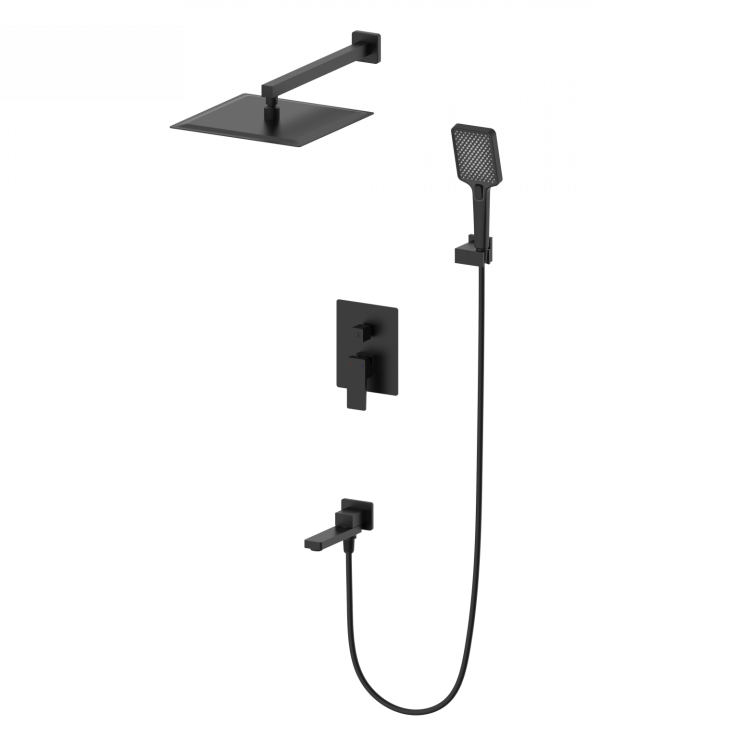 Душевой комплект Wonzon & Woghand WW-88087068-MB черный