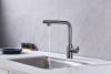 Смеситель для кухни Paulmark Urban Ur213104-GM с выдвижным изливом, вороненая сталь фото 7