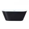 Акриловая ванна Cerutti Spa Resia CT10879 170x75 черно-белая