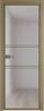 Межкомнатная дверь Profil Doors 2 AX цвет профиля Шампань, стекло безопасное 6 мм матовое 800x2000
