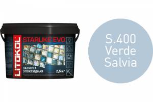 Затирка эпоксидная Litochrom Starlike EVO S.400 VERDE SALVIA, 2.5 кг