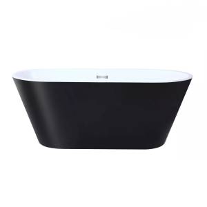 Акриловая ванна Cerutti Spa Resia CT10879 170x75 черно-белая