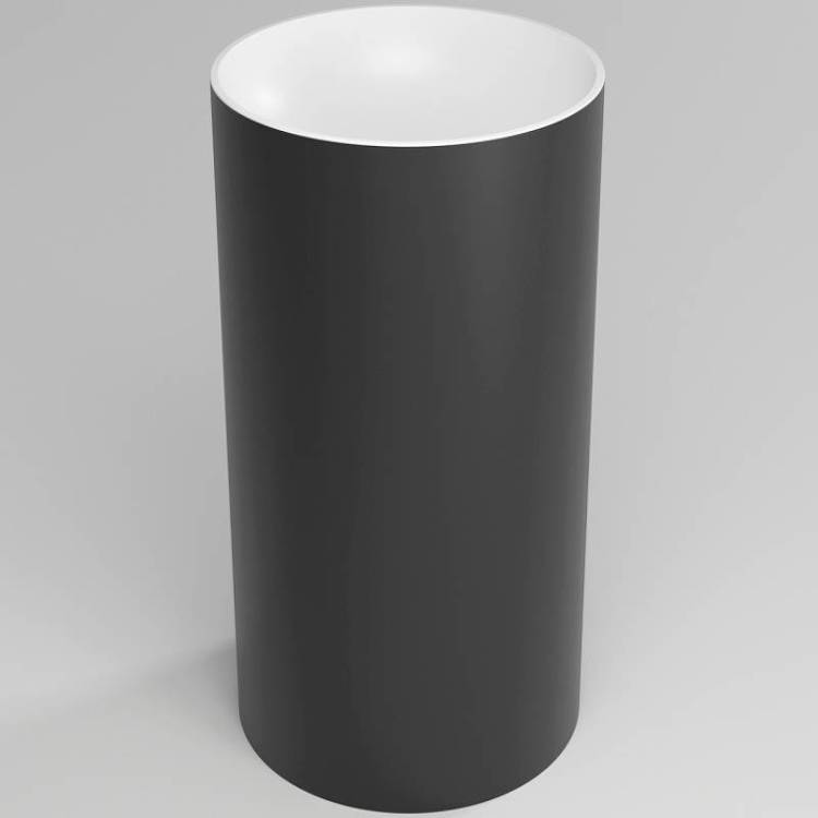 Раковина Plumberia Selection MISHA SOFT BN 44x44x87 биколор матовый белый, черный