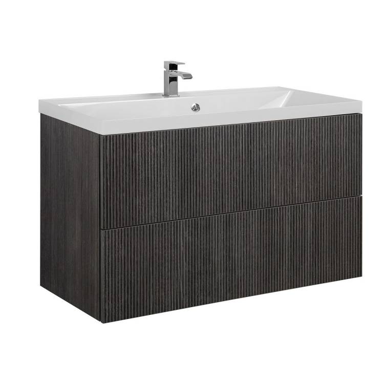 Тумба под раковину Art&Max Verona-Push AM-Verona-Push-1000-2C-SO-KD Черный, 99.6x45x55