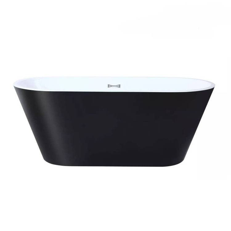 Акриловая ванна Cerutti Spa Resia CT10879 170x75 черно-белая