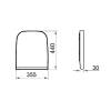 Крышка-сиденье Gural Vit Nero YM00DRP240000 44x35.5 фото 2