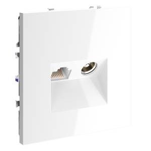 ТВ-розетка+Ethernet RJ45 Voltum S70 VLS060701 белый