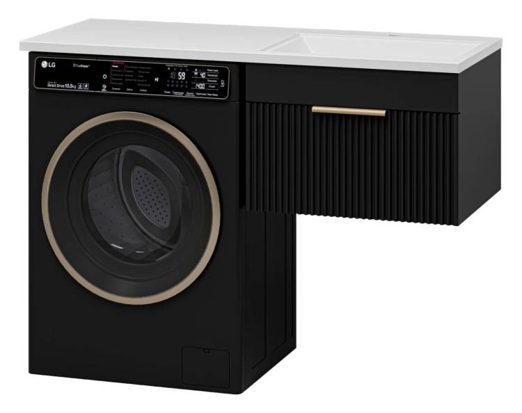Тумба с раковиной Brevita Enfida - 60 Черный матовый 38x56x57