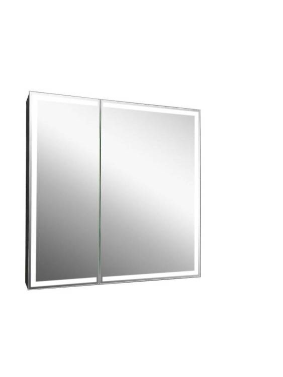 Шкаф-зеркало Continent Mirror Box МВК052, черный 800х800