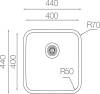 Мойка кухонная TopZero Undermount D400 GT8K фото 2