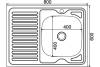 Мойка кухонная Mixline ML 527971 60x80 хром фото 2