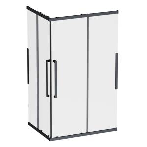Душевой уголок AM.PM Func W84G-403-12090-BТ Square Slide 120х90, черный, прозрачное