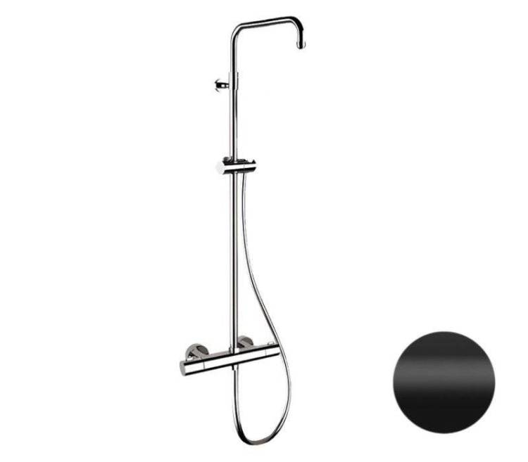 Душевая система Remer Elegance EQ32ASSDNO черный матовый, с термостатом
