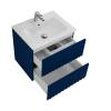Тумба с раковиной Art&Max Elegant с подсветкой ручек, Сапфир, 58.5x61 фото 5