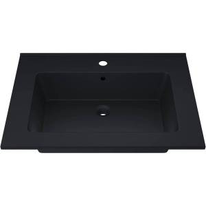 Раковина Uperwood Parma Quartz 291003000 65 см, уголь, черная матовая