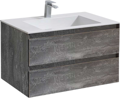 Тумба для комплекта Vincea Luka 80 подвесная, 2 ящика, камень