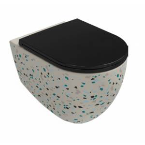 Унитаз подвесной Isvea Infinity 10NF02001SV-2K-TRZ + 40KF0521I-S безободковый, с крышкой-сиденьем микролифт, слоновая кость матовый