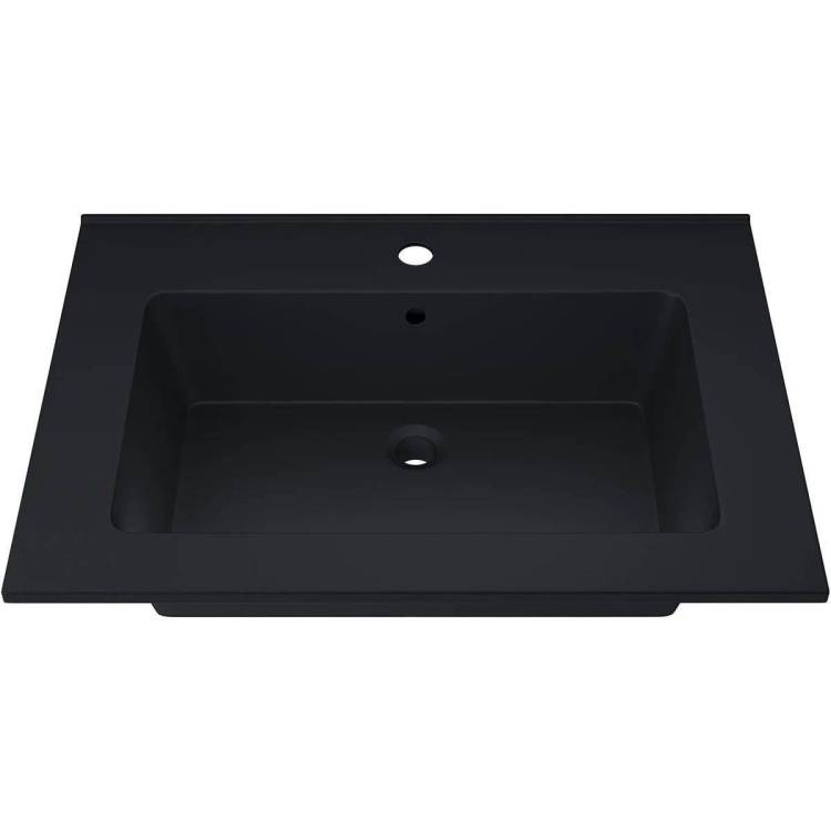 Раковина Uperwood Parma Quartz 291003000 65 см, уголь, черная матовая