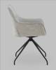 Кресло Stool Group Кимберли AV 344 W990/K08-K20PM-9005 серый, рогожка, замша, вращающееся фото 4