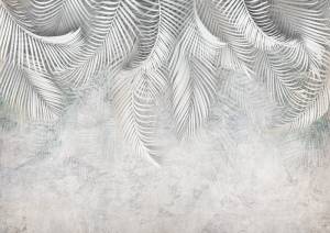 3D Фотообои Artegrafico «Роскошные пальмовые ветви на штукатурке» TP-054 канвас