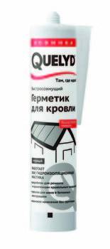 QUELYD быстросохнущий герметик для кровли,черный  (300мл)