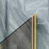 Шторка на ванну MaybahGlass MGV-789-3 80x140, поворотная, стекло бронза 6 мм, профиль золото, с полотенцедержателем фото 4