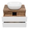 Тумба с раковиной Brevita Dakota - 70 Дуб Гала, Белый 43x70x48 фото 3