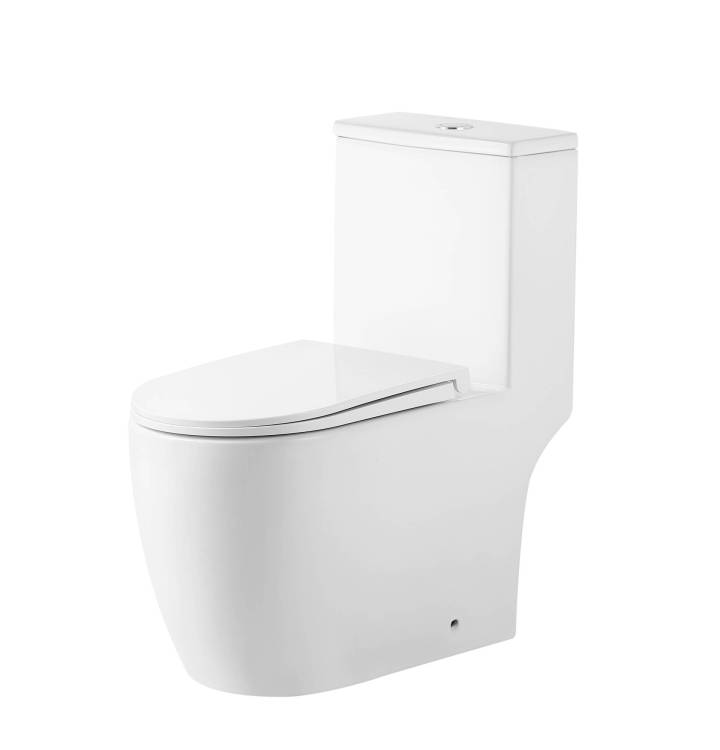 Унитаз-моноблок Grossman Classic GR-4484SQ безободковый, сиденье микролифт, белый глянцевый