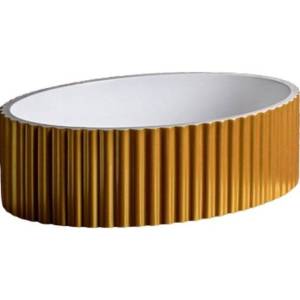 Раковина Armadi Art Canale 878-G 50 см, белая с золотом глянцевая