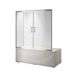 Шторка на ванну Taliente TA-1514CP профиль алюминий, стекло прозрачное, 150x140